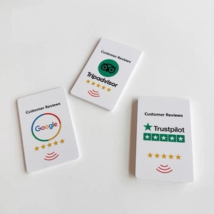 Kunden spezifischer programmier barer QR-Code 13,56 MHz NFC 213/215/216 PVC-Kunststoff NFC Google Review Visitenkarte für Facebook Youtube Tiktok