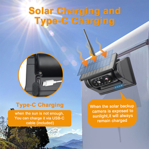 La más nueva cámara de visión trasera de coche inalámbrica con energía solar Wifi móvil con batería incorporada de imán con aplicación