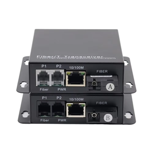 Fibra PCM Multiplexer 2CH porta telefonica RJ11 e 100M convertitore di linea telefonica Ethernet in fibra ottica Media Extender - Product Image 1