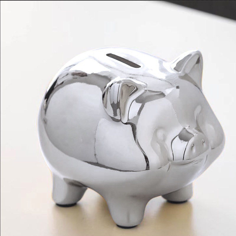 Cochon à quatre cornes en argent