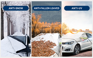 Tuyết mùa đông cách nhiệt mùa hè Sedan suvs xe kính chắn gió bảo vệ Sun Shade xe tuyết bìa với dây đeo - Product Image 6