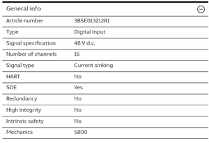 AC800M 800xA S800 Digital <strong>Input</strong> and <strong>Output</strong> (IO) Module NEW Original DI831 16 Channel 48 V D.<strong>c</strong>. in Stock 3BSE013212R1 - Product Image 4