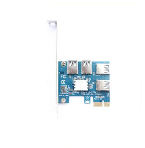 PCIe PCI-E PCI 1x การ์ดไรเซอร์แบบเร่งด่วนเป็น16x1ถึง4 USB 3.0สล็อต - Product Image 2