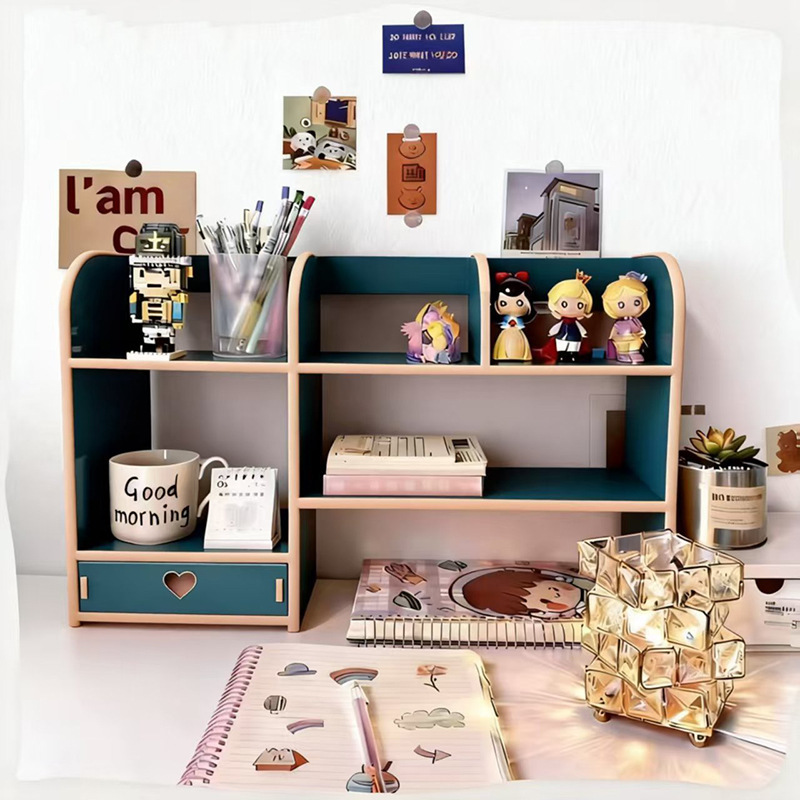 A37 Morandi Heart-Shaped Bookshelf