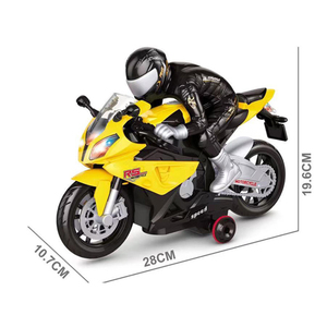 <strong>1</strong>/20 RC Motorcycle <strong>Model</strong> Toy 2CH Light and Music Toy Motorcycle 360 Rotating Rc Toy for Kids