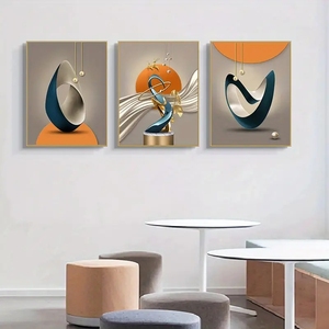<strong>Large</strong> <strong>Size</strong> Abstract Gold Foil Line Canvas Wall Art Nordic Style Oil Painted Still Life <strong>Poster</strong> Print for Living Room Home Decor - Product Image 5