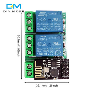 DC5V ESP8266 ESP-01ESP-01S Zweikanal-WIFI-Relais modul mit Relais anzeige und Reset-Taste Low Level Control 2 CH-Relais