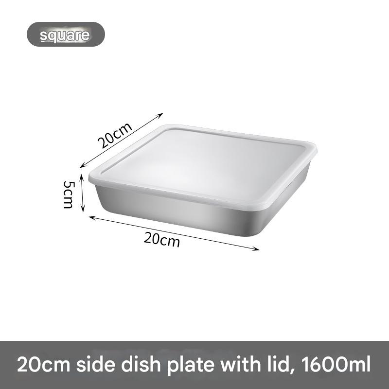 Plata-20*20*5.0CM+Tapa de conservación