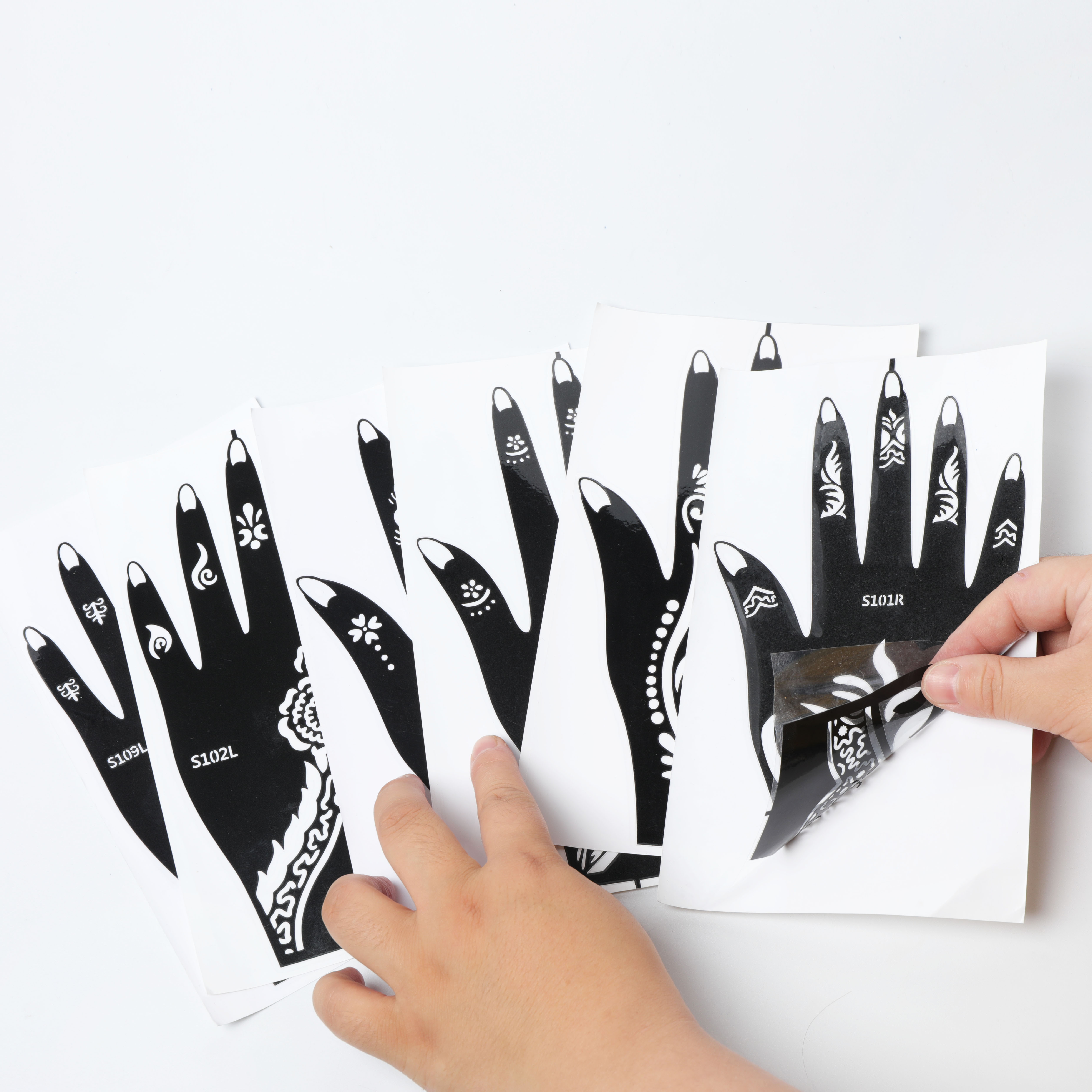 Plantilla de mano personalizada