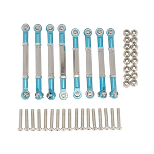 WPL FYロッククローラーバギーピックアップ用8PCSRCモデルカーメタルステアリングドラッグリンクとタイロッド