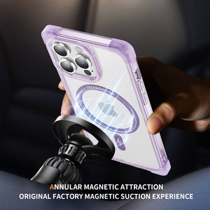 เคสแม่เหล็กกันตกใสสำหรับ iPhone 16 PRO MAX ป้องกันสี่มุม; ฝาครอบป้องกันสำหรับโทรศัพท์มือถือ Apple 15/14 - Product Image 6