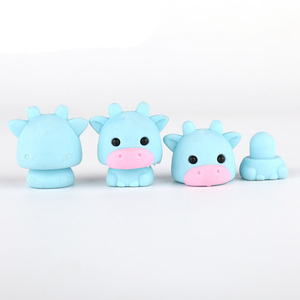 Soododo Xddz2 Nhà Máy Tùy Chỉnh Kawaii Mới Lạ Cho Trẻ Em Quà Tặng Mini 3D Dễ Thương Ưa Thích Động Vật Phim Hoạt Hình Bò Hình Dạng Câu Đố Bút Chì Tẩy - Product Image 1