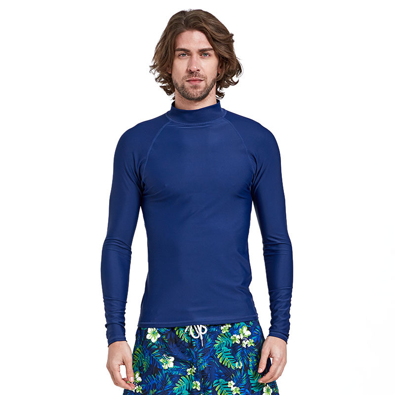 maniche lunghe blu scuro