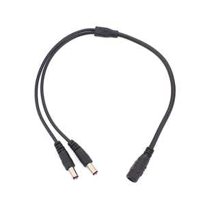 1 ila 2 yollu 2.1x5.5mm/2.5x5.5mm 12V erkek kadın DC güç kablo DC Splitter kablosu 1 ila 2 - Product Image 2