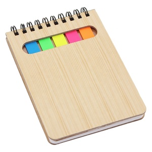 Free Sample A4 Cork Paper Cardboard Bamboo Spiral <strong>Notebooks</strong> Mini <strong>Notepad</strong> Planner with Sticky <strong>Memo</strong> Pads Cute - Product Image 2