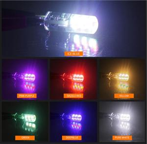 2 adet T10 RGB RGB LED ampul 12SMD COB canbus 194 168 uzaktan kumanda ile araba flaş Strobe okuma kama işık gümrükleme işıklar - Product Image 5