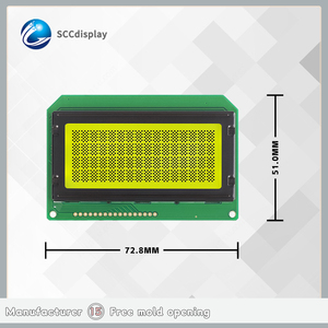 Sccdisplay của nhà sản xuất COB <span class=keywords><strong>16x4</strong></span> Nhân Vật <span class=keywords><strong>LCM</strong></span> mô-đun jxd1604b màu vàng <span class=keywords><strong>LED</strong></span> Đèn nền STN LCD hiển thị-20C + 70C 17pin - Product Image 4
