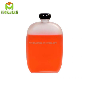 Empty 100ml <strong>125ml</strong> 250ml 350ml 500ml Flat Shape Glass Juice <strong>Bottle</strong> Cold Brew Coffee Whiskey Gin Glass <strong>Bottle</strong> with Plastic Cap - Product Image 1