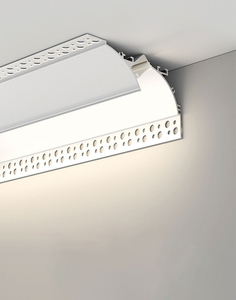 LED tavan duvar yıkama ışık alüminyum profil kavisli ekstrüde kanal için alçı alçıpan lineer ışık yatak odası oturma odası - Product Image 1