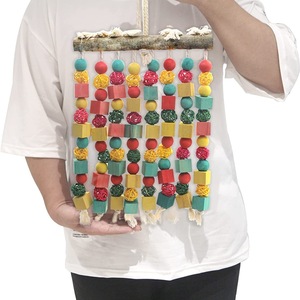 ของเล่นนกแก้วขนาดใหญ่สำหรับเคี้ยวของเล่นของเล่นของเล่นสำหรับนกแก้วอเมซอนหลากหลายสีจากธรรมชาติ - Product Image 5