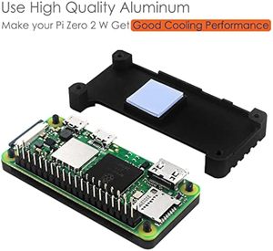 Kit Case Aismartlink Raspberry Pi Zero, custodia passiva in alluminio Pi Zero con testata Pin, mozzo OTG, cavo interruttore on/Off - Product Image 3