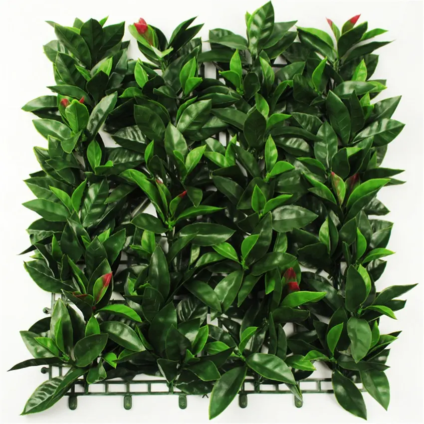 アンチUVプラスチック人工ヘッジツゲの木パネル緑の植物垂直庭の壁