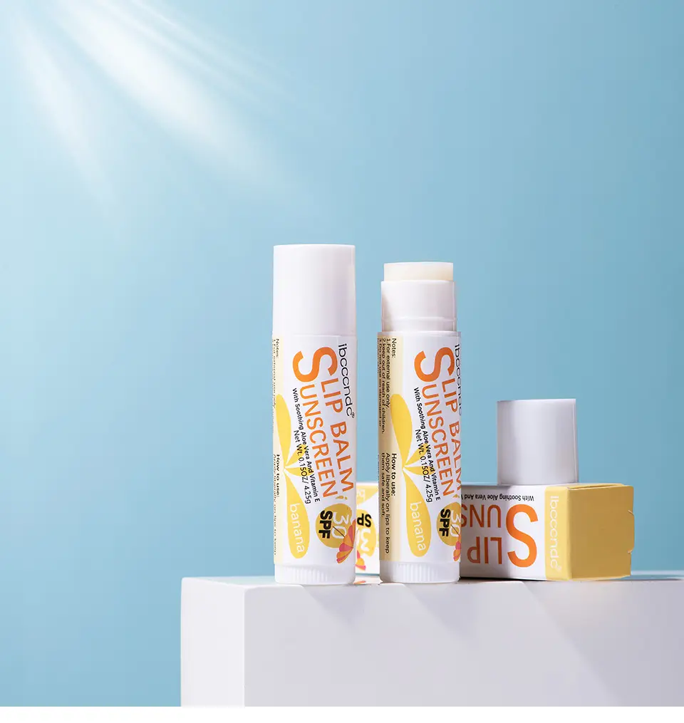 Ibcccndc Sunscreen Lip Balm Cores Vegan De Longa Duração À Prova D 'Água Proteção Solar