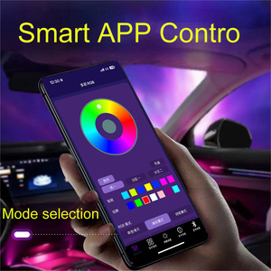 Yeni durum 256-renk RGB ortam LED şerit ışık 6-in-1 22-in-1 araba ışık BMW 12V için LED şerit ışık arabalar için - Product Image 3