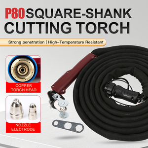 焊接切割工厂销售P-80手动手柄焊炬，带电缆5m，适用于80A 100A 120A刀具P80手持式完整焊炬 - Product Image 5