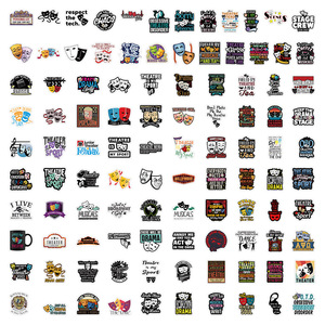 100PCS悲劇コメディーマスクミュージカルドラマシアターステッカー