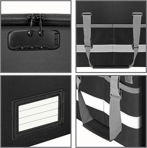 <strong>File</strong> <strong>Box</strong> <strong>with</strong> Lock, Fireproof Document <strong>Box</strong> <strong>with</strong> Zipper Lid, Collapsible <strong>File</strong> Storage Organizer <strong>Box</strong> Filing <strong>Box</strong> <strong>with</strong> <strong>Handle</strong>