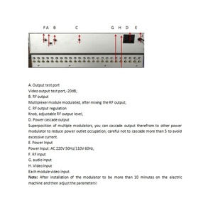 デジタルTVアナログ変換24 TVチャンネル固定チャンネルHD/AV入力付きRFアナログ変調器 - Product Image 5