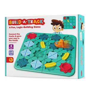 STEM Board Game 118 <strong>Challenges</strong> &amp; 4 Difficulty Levels Smart Logic Road Builder Car Track Building Brain Teaser STEM Learning Toy - Product Image 1