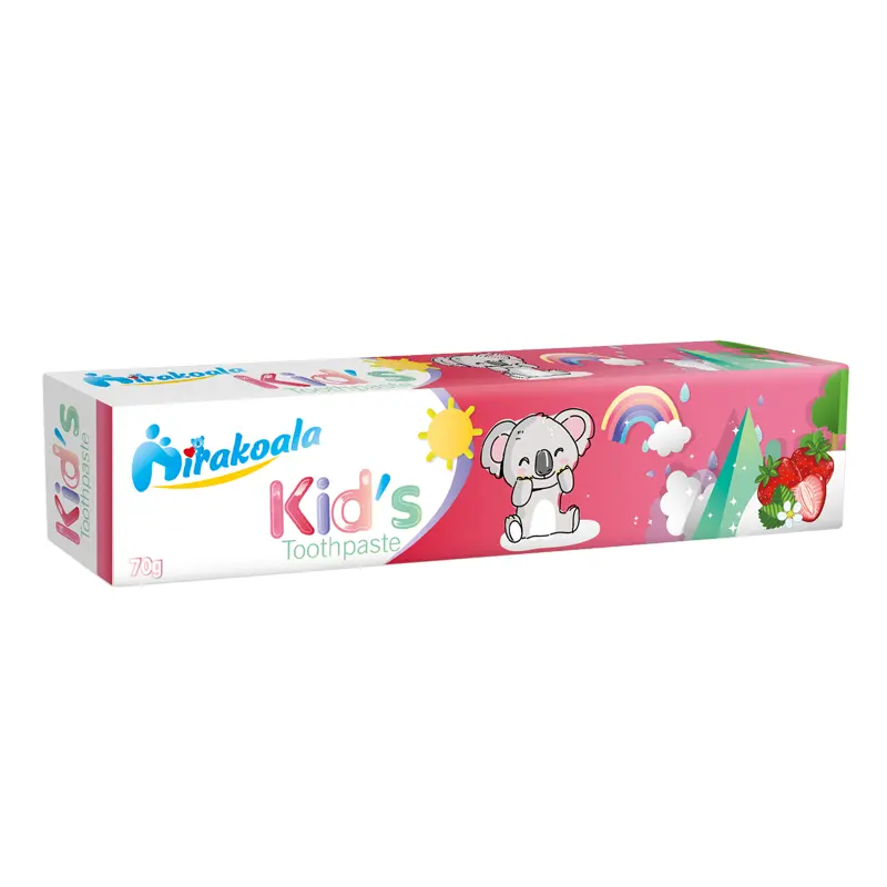 Contenuto di fluoro sicuro per bambini dentifricio non menta fragola sensibile aromatizzato per 0-6 bambini