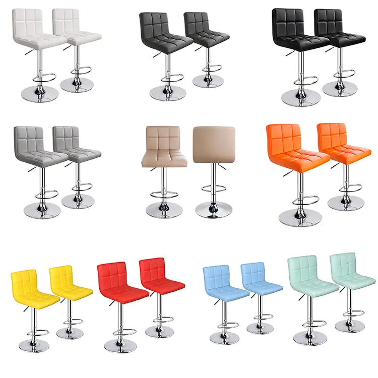 Sillas de bar commerciale usato design in pelle a scacchi sedia moderna nordic sedie da bar sgabelli da bar