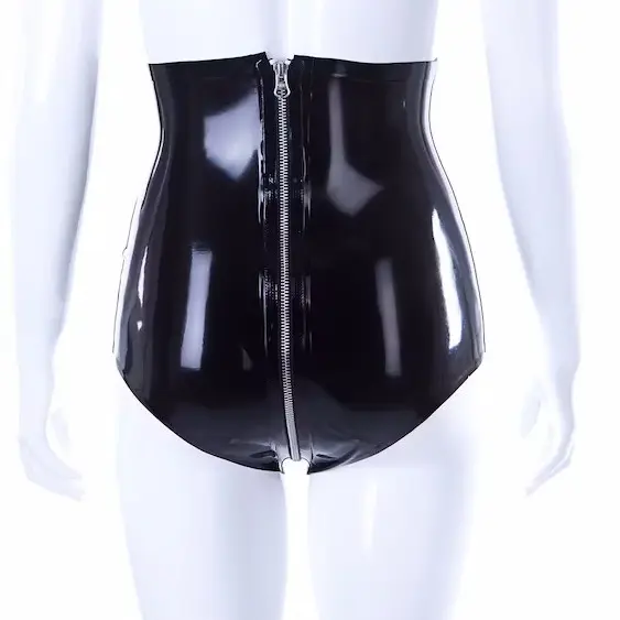 Envío Gratis Sexy Fetish Latex Briefs Ropa interior Goma T-Back Bragas Personalizar