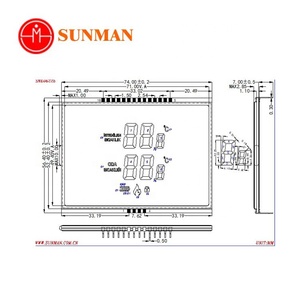 Schermo di visualizzazione lcd digitale piccolo tn va segmento del termostato della stanza personalizzata termostato e umidità - Product Image 4
