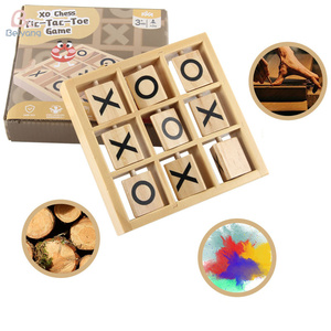 High Quality Handmade Tic Tac Toe Mini Wooden Board Game Educational <strong>Toy</strong> <strong>All</strong> Ages Customizable Logo Nought Crosses X-O Design - Product Image 3