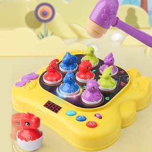 新しい8個の恐竜タンブラーおもちゃインタラクティブなモグラ恐竜ゲーム子供のための光と音楽で初期学習発達玩具