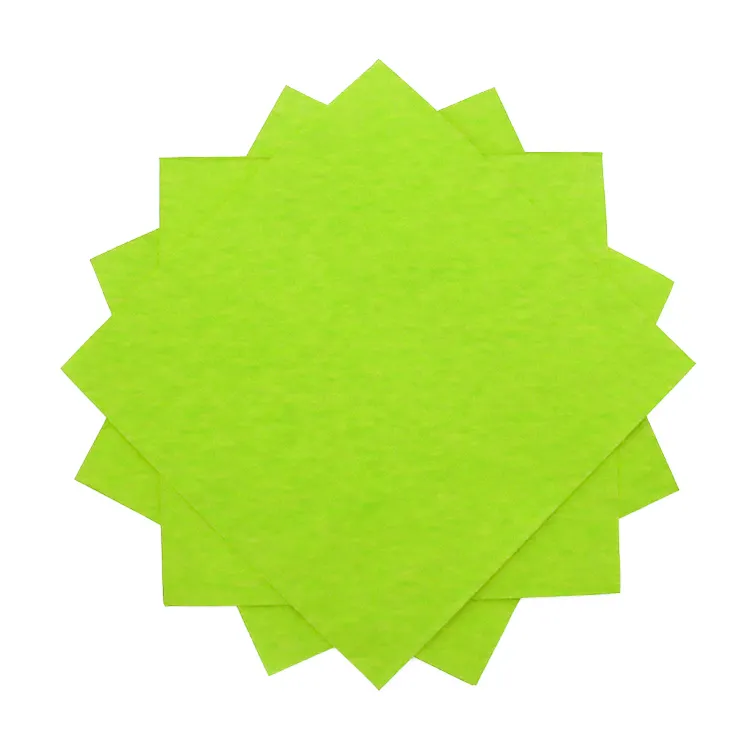 Tovaglioli di carta monouso 25x25cm 10x10 pollici 3 strati 17g di carta verde erba tovaglioli di colore solido tovaglioli