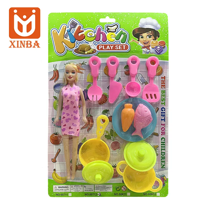 Juego educativo de cocina para niñas, juego de cocina para Chef, juegos de simulación, juegos de cocina con muñeca Barbies