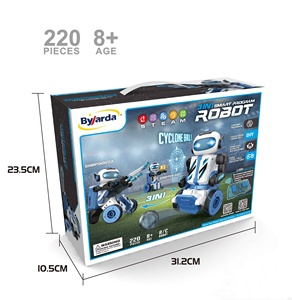 BC0104 3 in 1 programma intelligente RC Robot didattico Kit di robotica fatto da te lampeggiante sviluppa giocattoli modello di blocchi di costruzione set - Product Image 6
