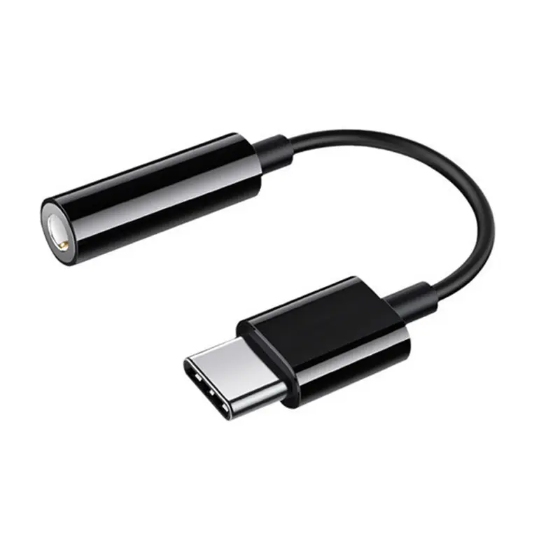 Mejor venta tipo C a 3,5mm AUX Jack Cable de Audio para Huawei Xiaomi USB C conectores tipo C a 3,5mm adaptador de conector de auriculares