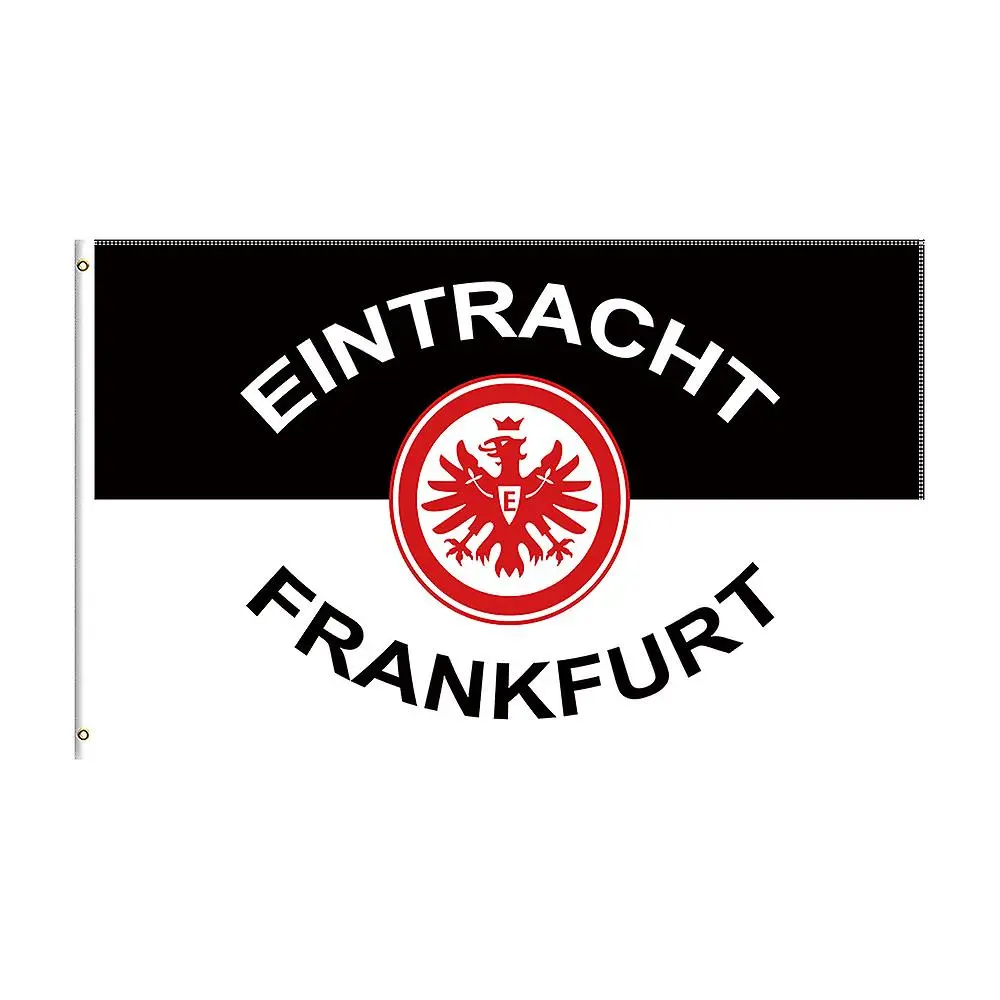 Individuelle Werbeflaggen 3 × 5 Fuß 100 % Polyester-Kartuschen dicker langlebig Eintracht Frankfurt Jersey Länderflaggen