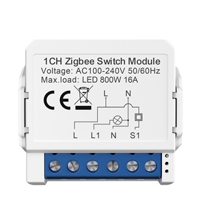 XZJ Mini Smart <strong>Switch</strong> for Tuya ABS Material with 10A Max. Current Zigbee Network Compatible with Smart Life App - Product Image 1