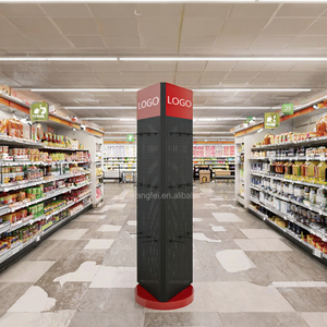 Tùy chỉnh kim loại một mặt nhiệm vụ ánh sáng di động Phụ Kiện hiển thị đứng Epoxy sơn tĩnh điện ba bên xoay Pegboard - Product Image 3