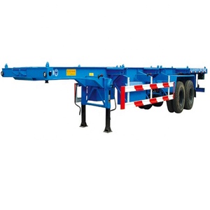 Factory 2 Axles 20Ft 40Ft Container Frame Skeletal Truck Semi Trailer <strong>Chassis</strong> Skeletal for Transport 45ft Skeleton Semitrailer - Product Image 1