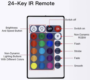 24Key RGB denetleyicisi ile 2835 DC12V dim 8mm Outdoor açık RGB LED şerit seti - Product Image 2