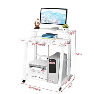 Diseño de ahorro de espacio Mesa de esquina triangular de 90 grados Escritorio de computadora Escritorio con estante de mainframe y estantería - Product Image 4