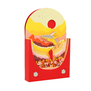 可爱风格DIY艺术笔记纸积木3D贴纸笔记记事本纸雕创意帖子笔记 - Product Image 2